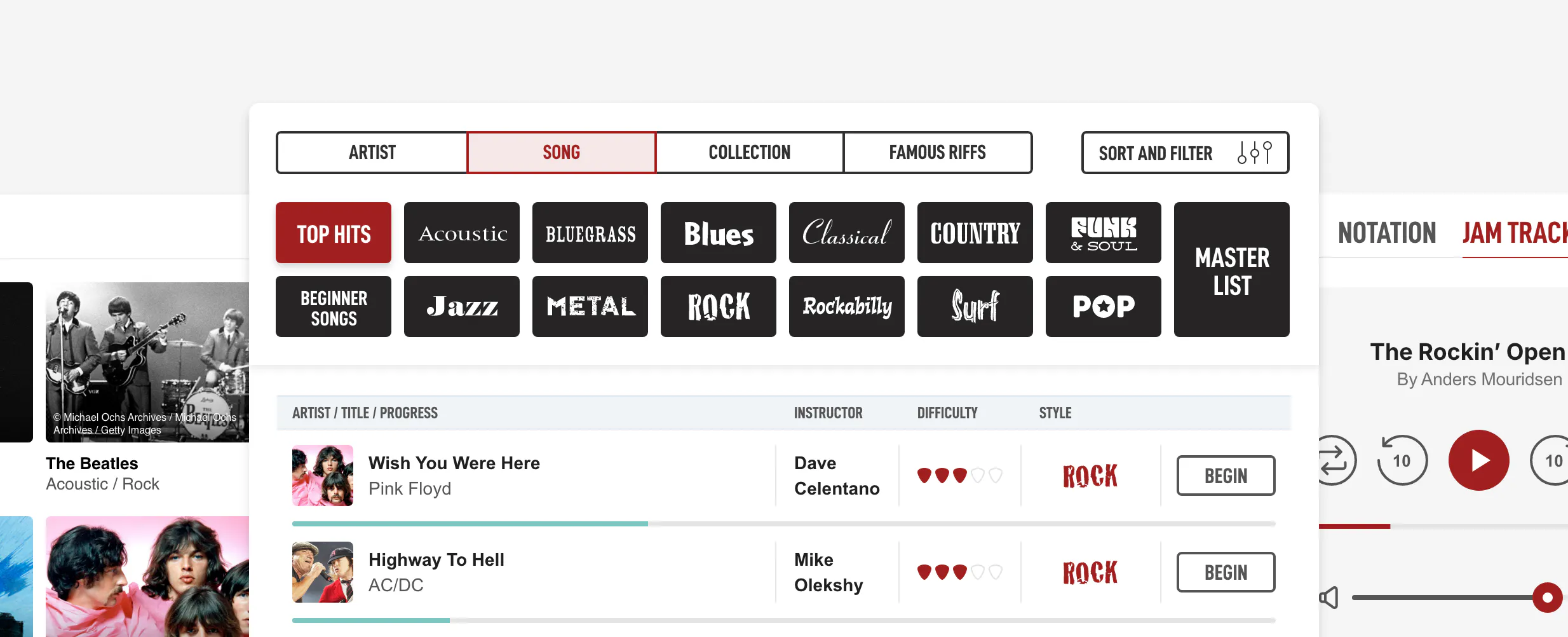 Image of extensive song library